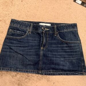 Hollister Dark Blue Denim Mini Skirt